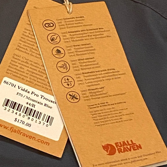 NWT Fjallraven Vidda Pro Trousers G1000 Mountain Blue Sz Women’s 12  Inseam 32 - Picture 8 of 15